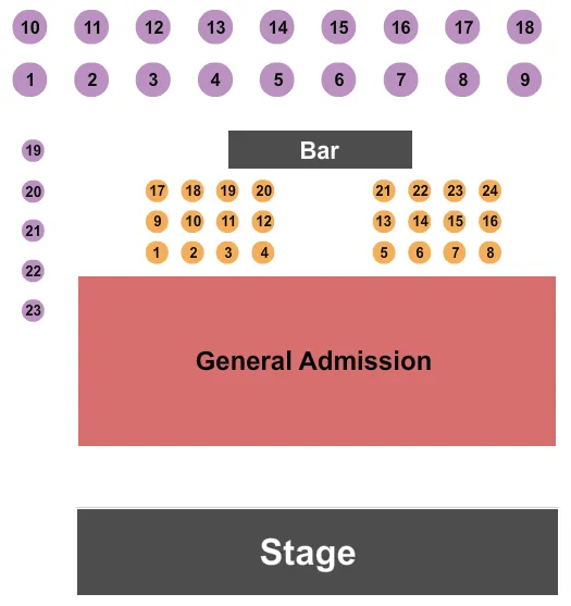 KNITTING FACTORY CONCERT HOUSE BOISE GA TABLES Seating Map Seating Chart