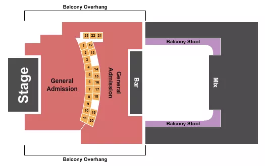 GA TABLES BALC Seating Map Seating Chart
