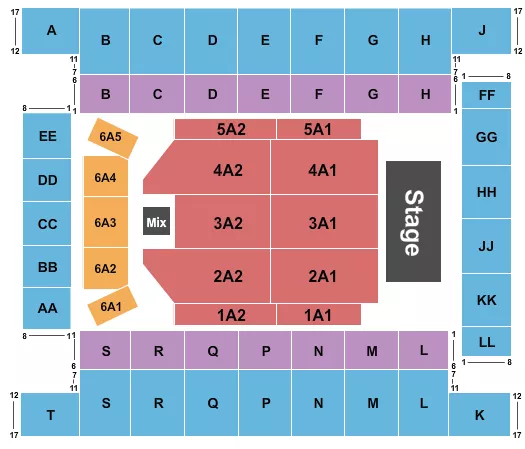 COMEDY Seating Map Seating Chart