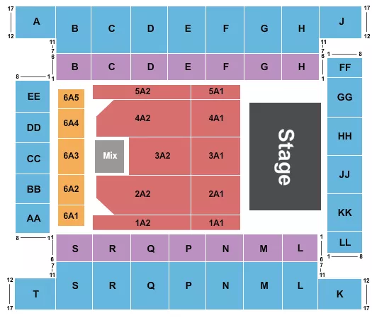 ENDSTAGE 3 Seating Map Seating Chart