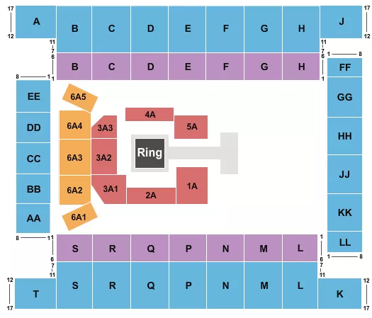 WWE Seating Map Seating Chart