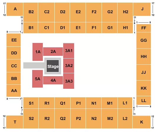 WRESTLING Seating Map Seating Chart