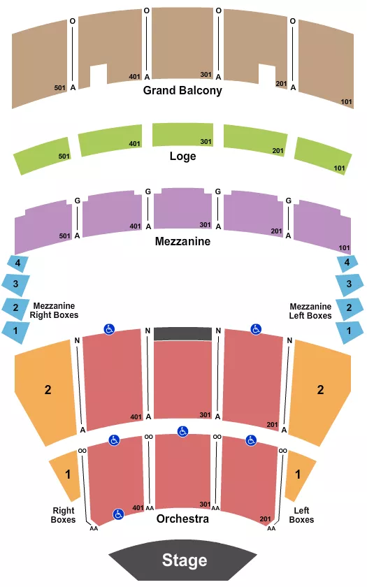 END STAGE Seating Map Seating Chart