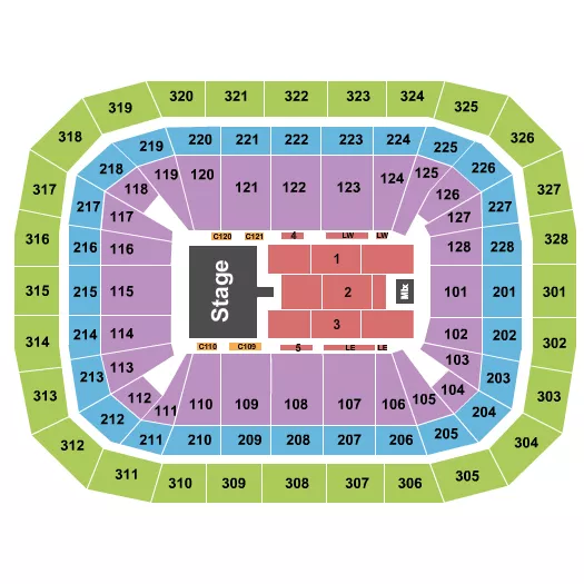 SMASHING PUMPKINS Seating Map Seating Chart