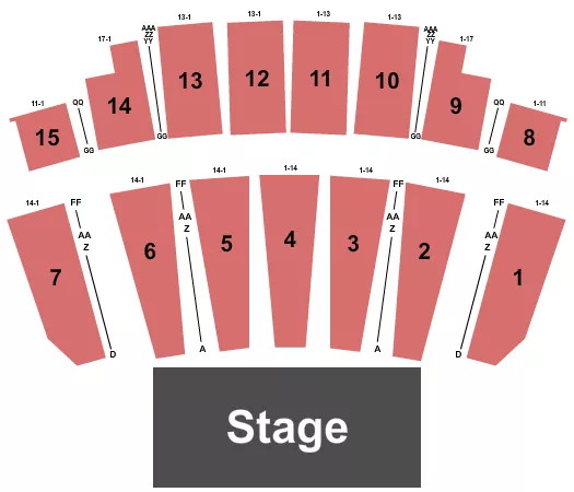 END STAGE Seating Map Seating Chart