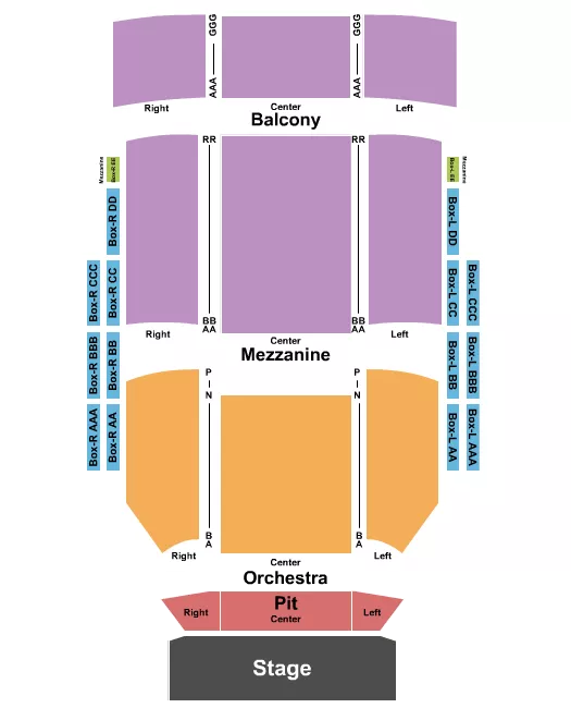 ENDSTAGE SEPARATE PIT Seating Map Seating Chart