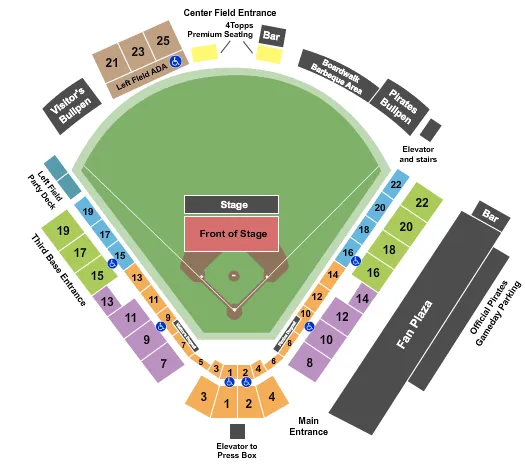 CONCERT Seating Map Seating Chart