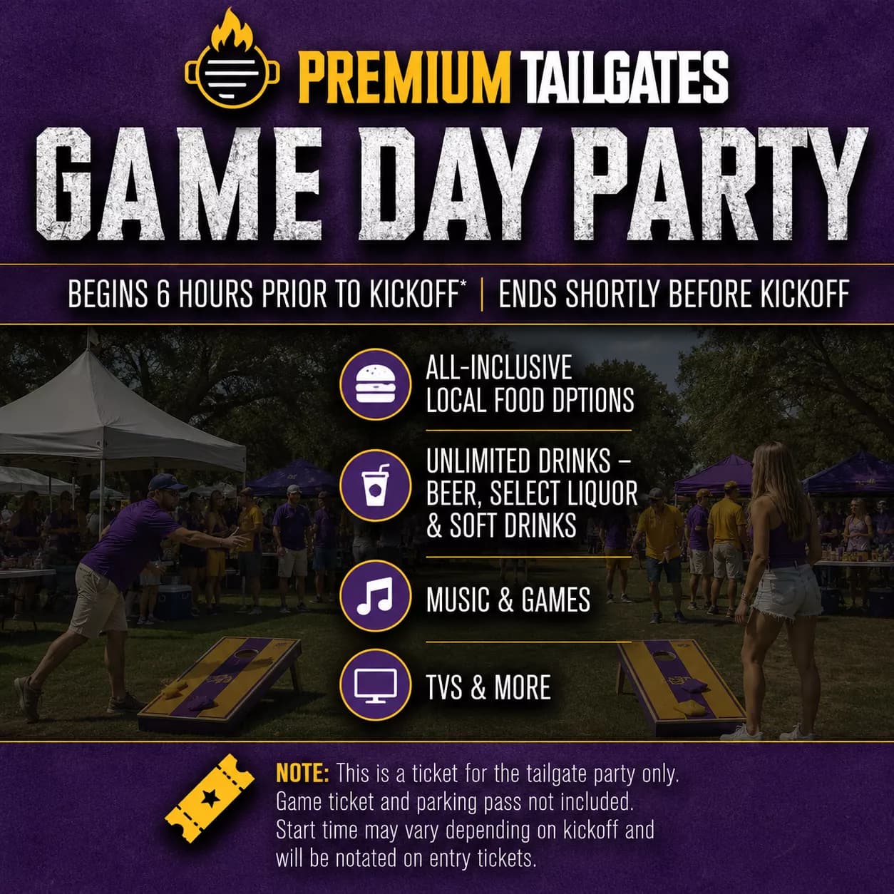 PREMIUM TAILGATE TENT BATON ROUGE PREMIUM TAILGATE LSU Seating Map Seating Chart