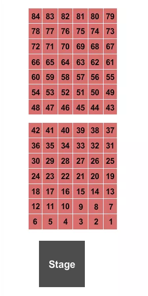 ENDSTAGE TABLES 2 Seating Map Seating Chart