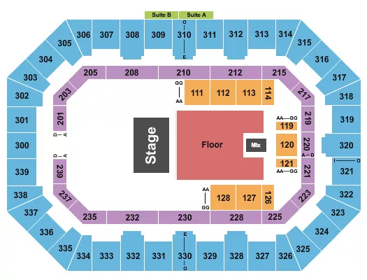 HALF HOUSE GA FLOOR Seating Map Seating Chart