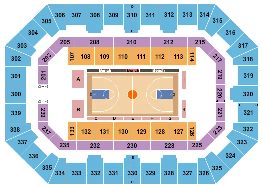 HARLEM GLOBETROTTERS 2 Seating Map Seating Chart