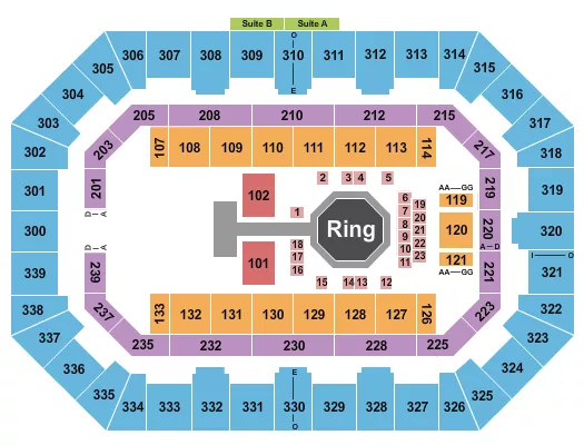 MMA Seating Map Seating Chart