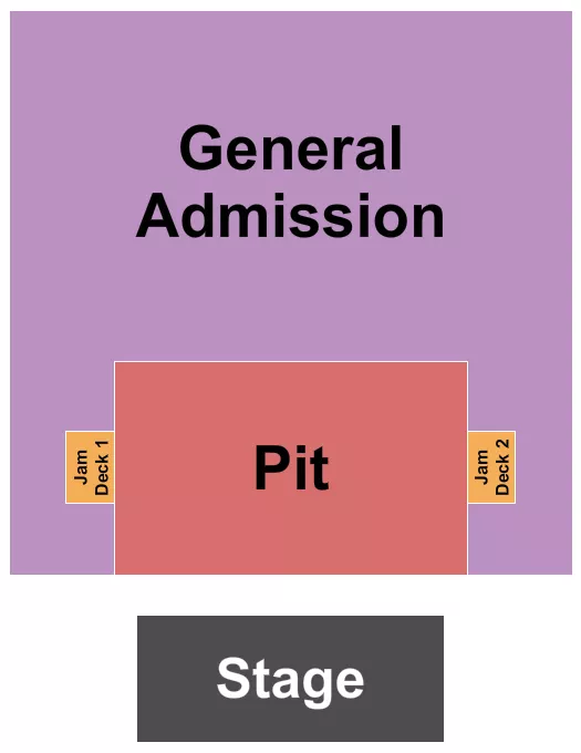 GA PIT JAM DECK Seating Map Seating Chart