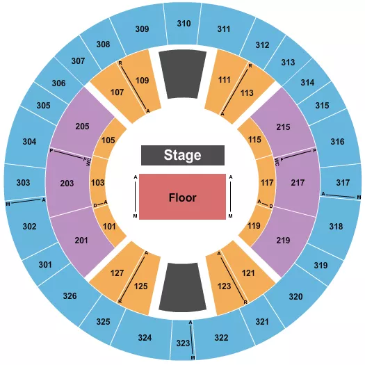 ENDSTAGE RSV 2 Seating Map Seating Chart