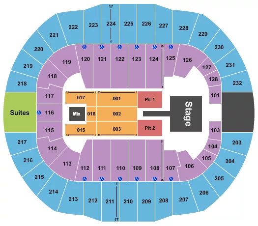 LUKE BRYAN Seating Map Seating Chart
