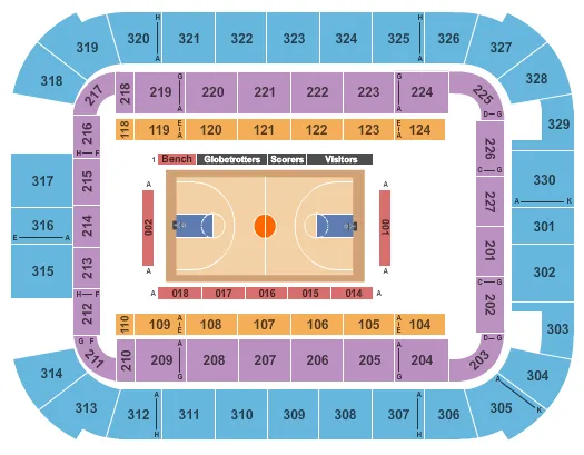 BASKETBALL Seating Map Seating Chart