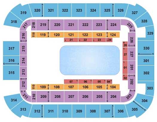 DISNEY ON ICE Seating Map Seating Chart