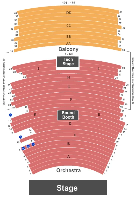 END STAGE Seating Map Seating Chart