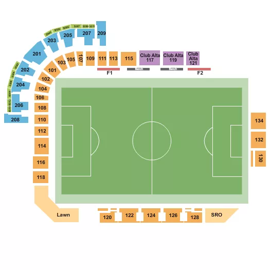 SOCCER Seating Map Seating Chart