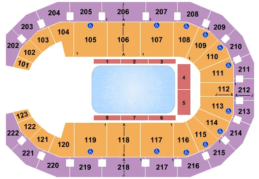 DISNEY ON ICE Seating Map Seating Chart