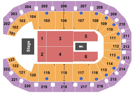 GAITHER VOCAL BAND Seating Map Seating Chart