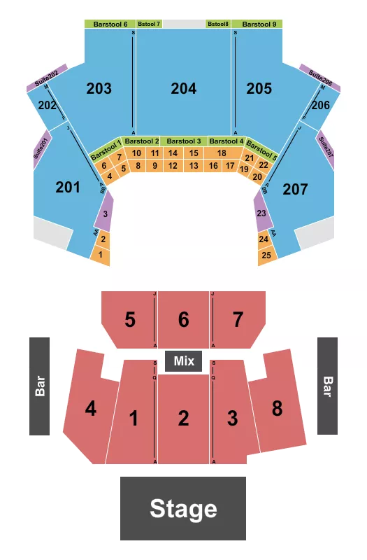 ENDSTAGE 2 Seating Map Seating Chart