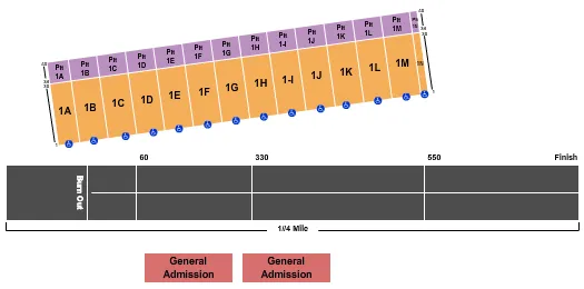 RACING 2 Seating Map Seating Chart