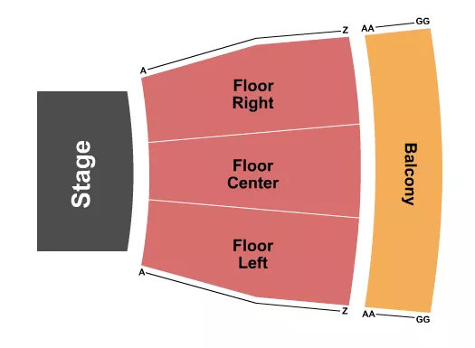 END STAGE Seating Map Seating Chart