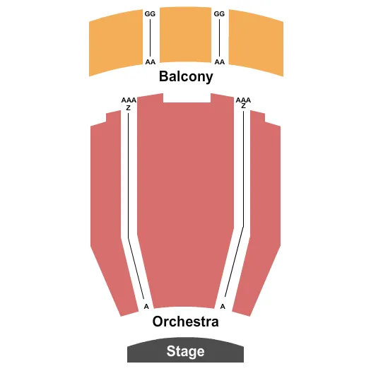 END STAGE Seating Map Seating Chart