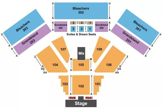 ENDSTAGE PIT 2 Seating Map Seating Chart