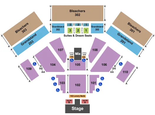 MIRANDA LAMBERT Seating Map Seating Chart