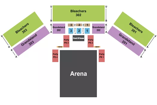 RODEO Seating Map Seating Chart