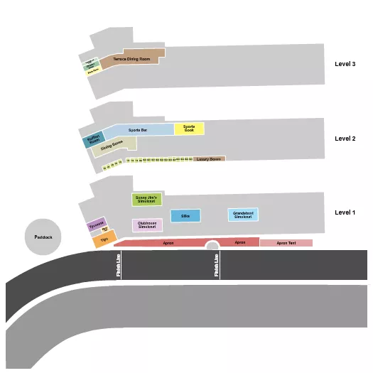 RACING Seating Map Seating Chart