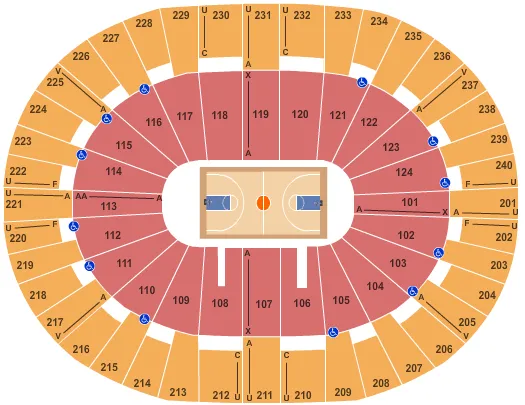 BASKETBALL Seating Map Seating Chart