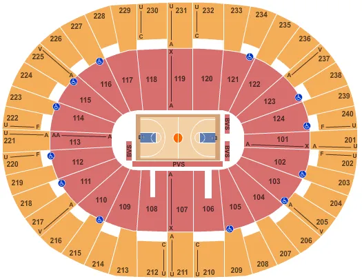 HARLEM GLOBETROTTERS Seating Map Seating Chart