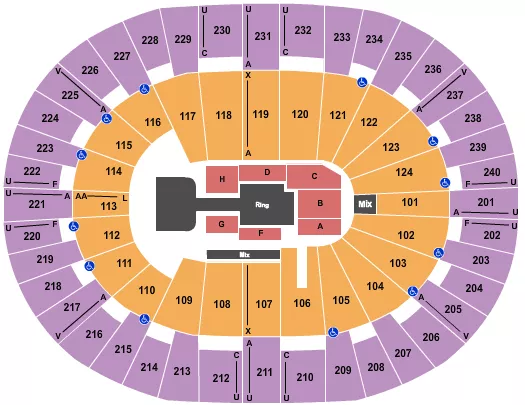 WRESTLING Seating Map Seating Chart