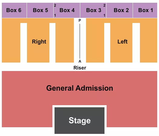 ENDSTAGE GA FLR Seating Map Seating Chart