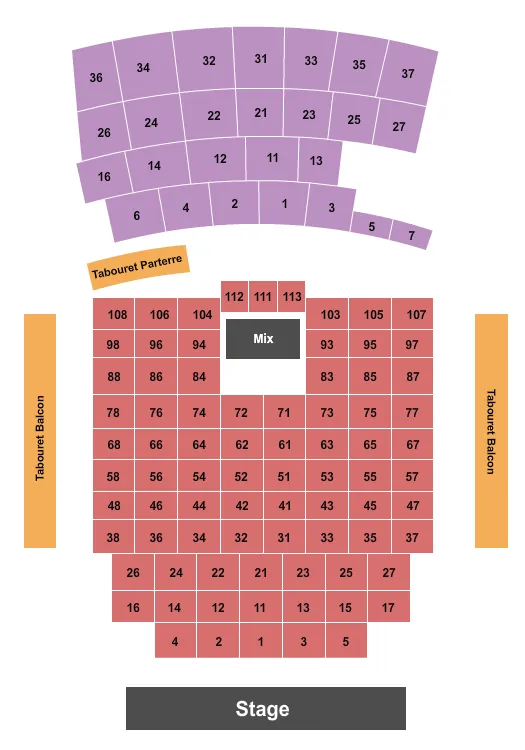ENDSTAGE TABLES Seating Map Seating Chart