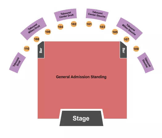 ENDSTAGE GA Seating Map Seating Chart