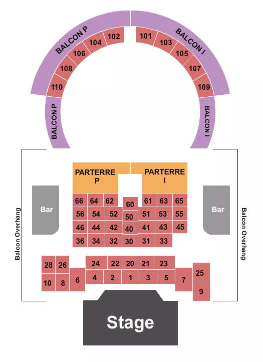 ENDSTAGE TABLES Seating Map Seating Chart