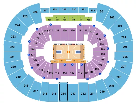 BASKETBALL AAC Seating Map Seating Chart