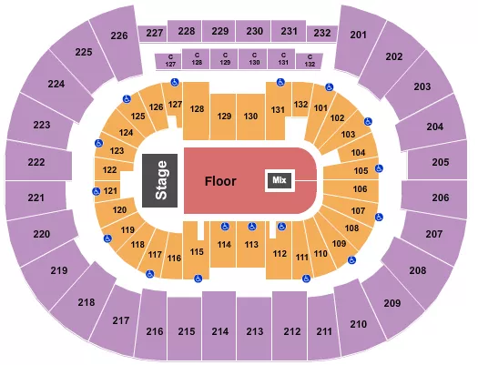 ENDSTAGE GA FLOOR 2 Seating Map Seating Chart