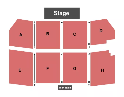 END STAGE Seating Map Seating Chart