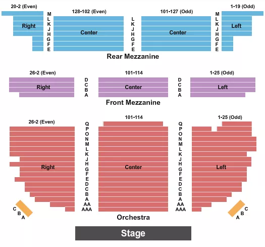 ENDSTAGE 3 Seating Map Seating Chart
