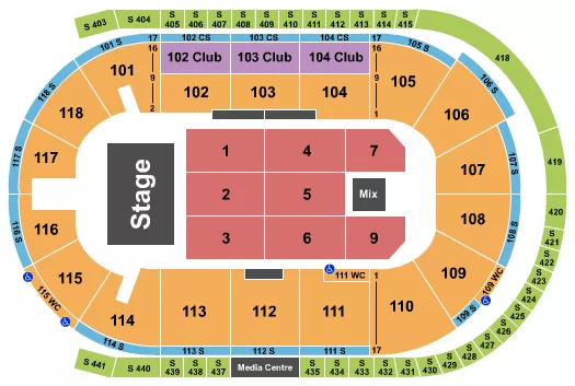 PAULA ABDUL Seating Map Seating Chart