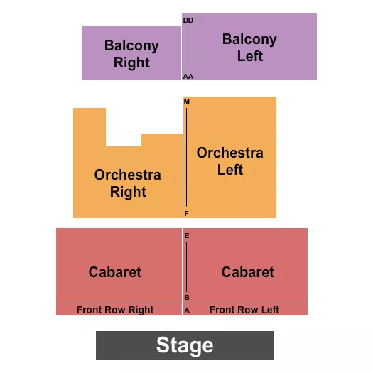 ENDSTAGE 2 Seating Map Seating Chart