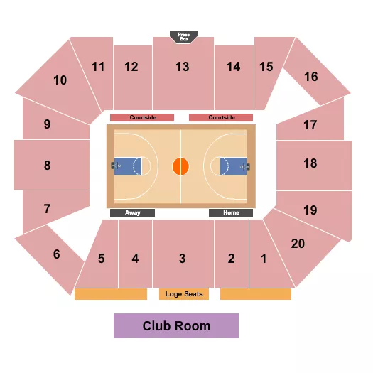 LIBERTY ARENA VA BASKETBALL Seating Map Seating Chart
