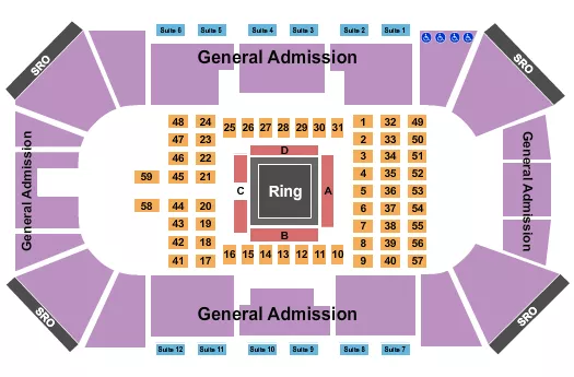 DYNASTY COMBAT SPORTS Seating Map Seating Chart