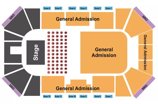 VIP TABLES UPPERGA Seating Map Seating Chart