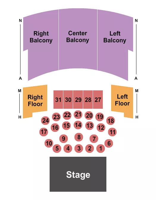 LIBERTY HALL KS ENDSTAGE TABLES 2 Seating Map Seating Chart